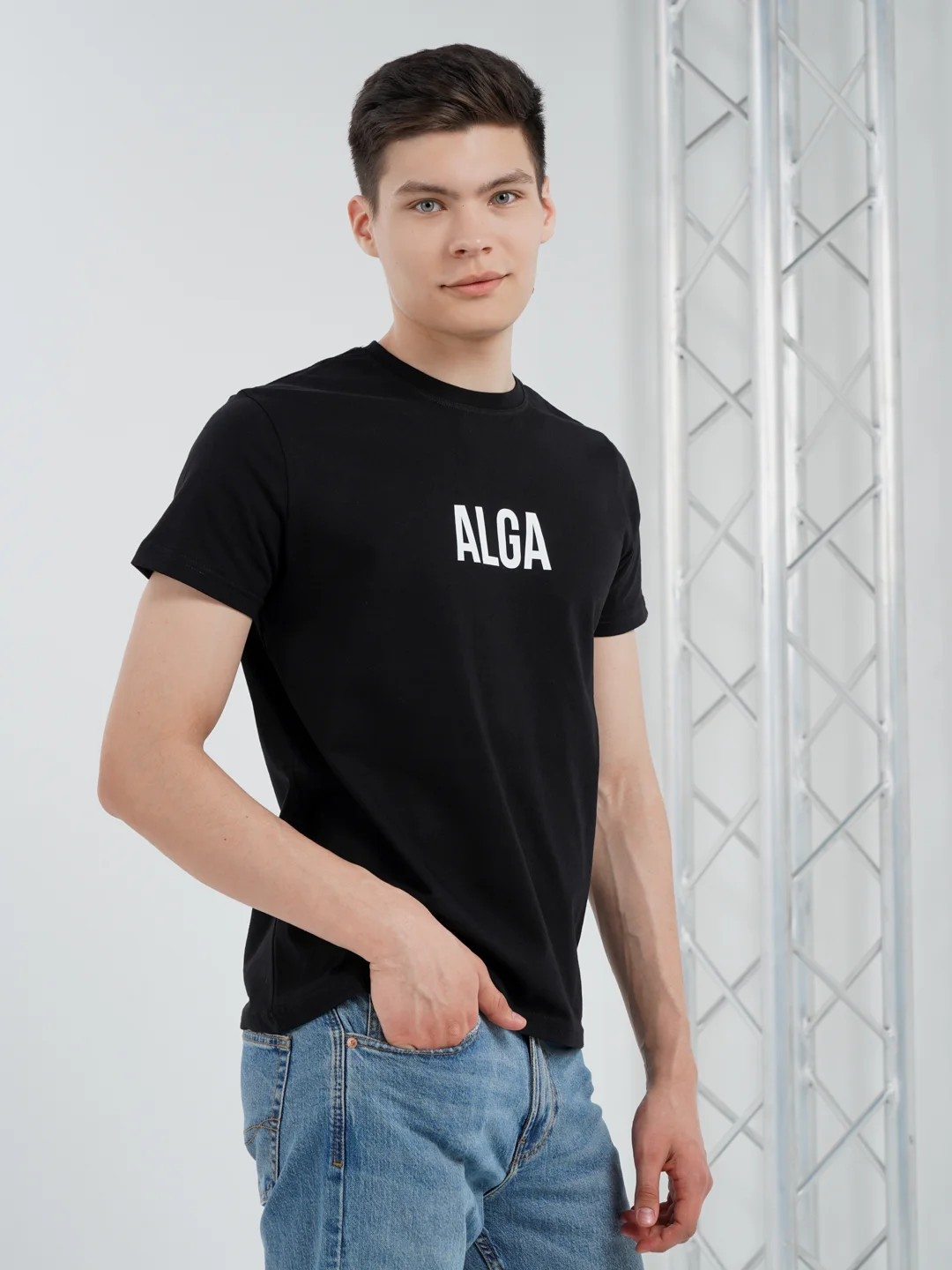 Черный футболка ALGA