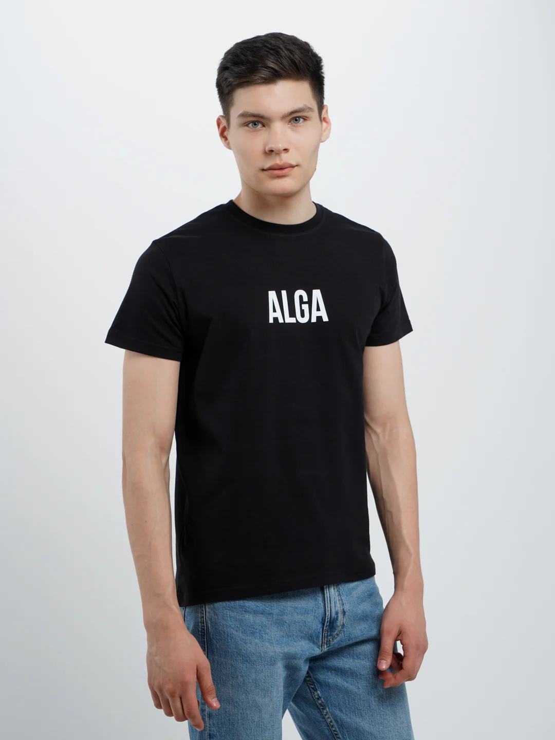 Черный футболка ALGA