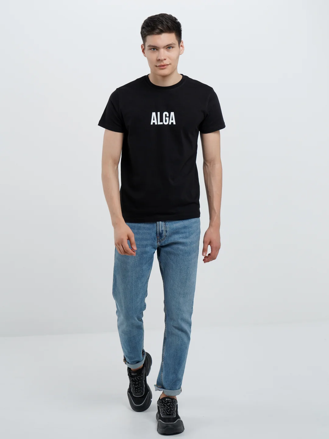 Черный футболка ALGA