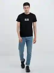 Черный футболка ALGA