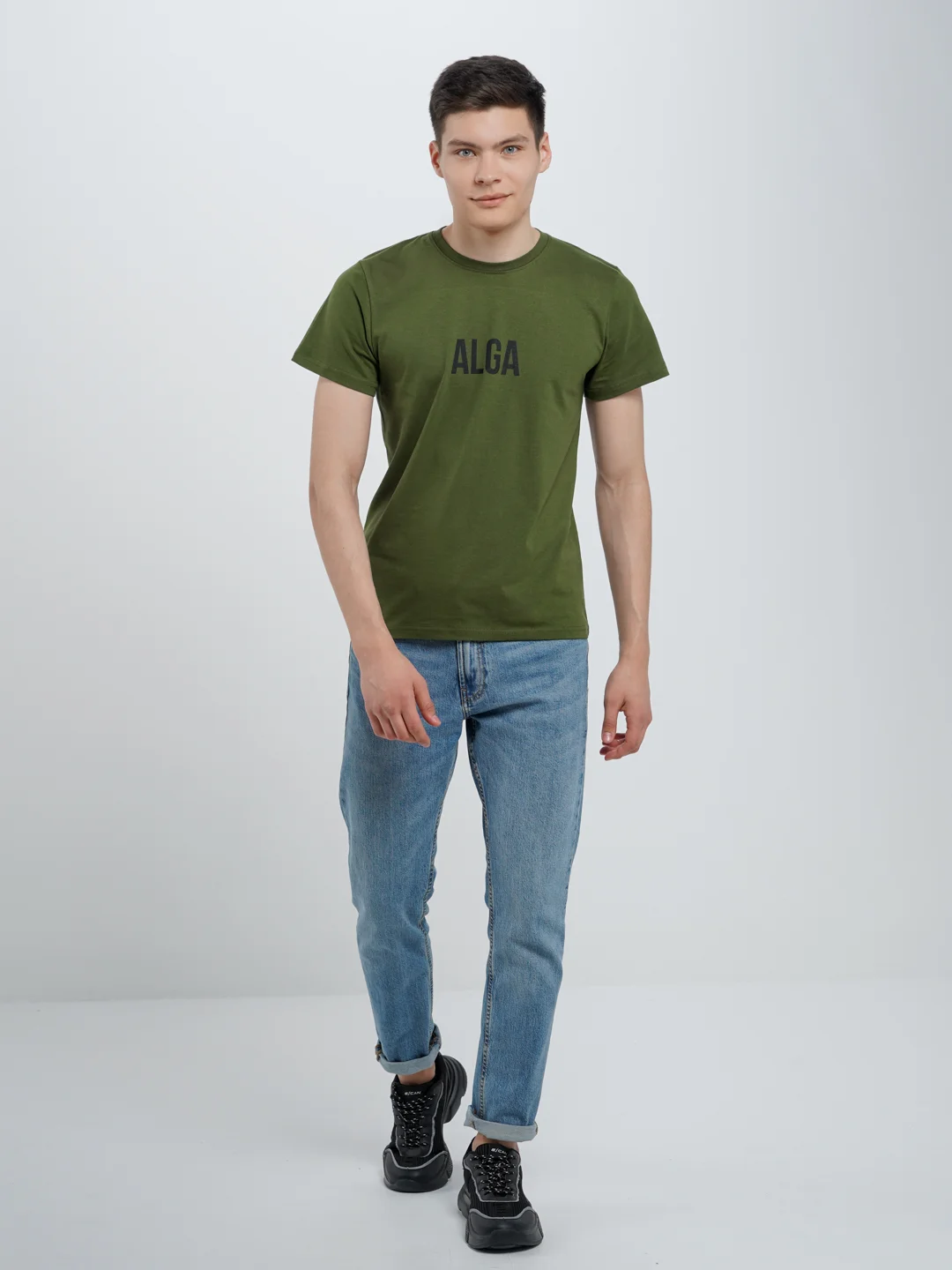 Зелёный хаки футболка ALGA