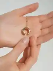 Индиго кафф и серьга золотистые