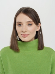 Кафф и серьга золотистые