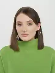 Белый кафф и серьга золотистые