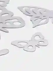Серебряный декор зеркальный настенный "Бабочки", 5 шт