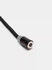 Тёмно-серый кабель зарядный магнитный тканевый MicroUSB/Type-C/Lightning  2.4A, Айфон, Андроид,головка