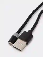 Тёмно-серый кабель зарядный магнитный тканевый MicroUSB/Type-C/Lightning  2.4A, Айфон, Андроид,головка