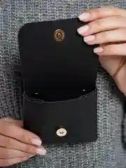 Черный сумка женская поясная