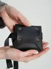 Черный сумка женская поясная