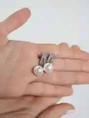 Серебряный серьги с жемчугом