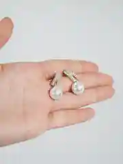 Золотой серьги с жемчугом