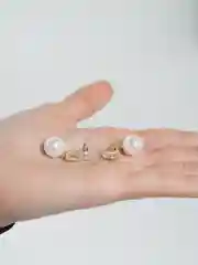 Золотой серьги с жемчугом