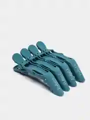Тёмно-бирюзовый зажим-трансформер для волос Flawle Rubberized 1.302