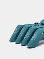 Тёмно-бирюзовый зажим-трансформер для волос Flawle Rubberized 1.302