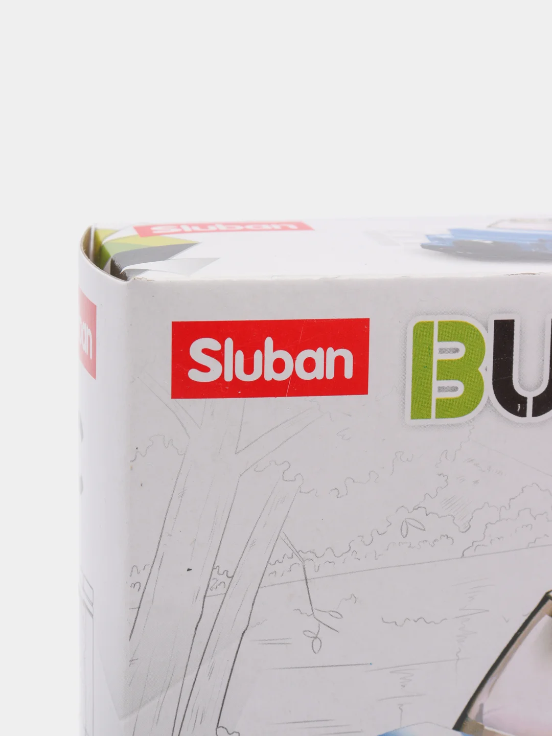 Синий конструктор пластиковый Sluban BUILDER "Ретро автомобиль", 44 детали