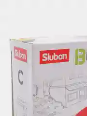 Бордовый конструктор пластиковый Sluban BUILDER "Ретро автомобиль", 44 детали