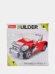 Бордовый конструктор пластиковый Sluban BUILDER "Ретро автомобиль", 44 детали