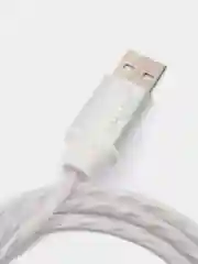 Белый светящийся кабель Lightning / micro-USB для быстрой зарядки телефона