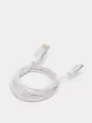 Белый светящийся кабель Lightning / micro-USB для быстрой зарядки телефона