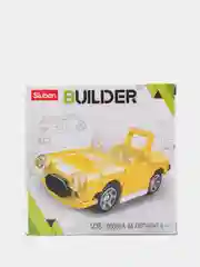 Желтый конструктор пластиковый Sluban BUILDER "Ретро автомобиль", 44 детали