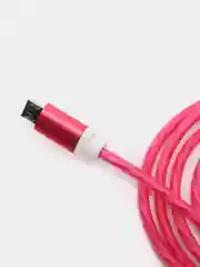 Красный светящийся кабель Lightning / micro-USB для быстрой зарядки телефона