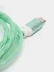 Зеленый светящийся кабель Lightning / micro-USB для быстрой зарядки телефона