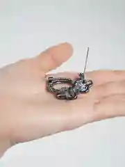 Бирюзовый брошь на одежду "Fashion Jewerly" / значек на одежду