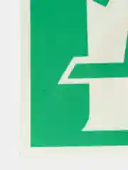 Знак эвакуационный "E01-02 "Выход здесь (правосторонний)"", 200x200 мм,на пленке, ПВХ, 3мм
