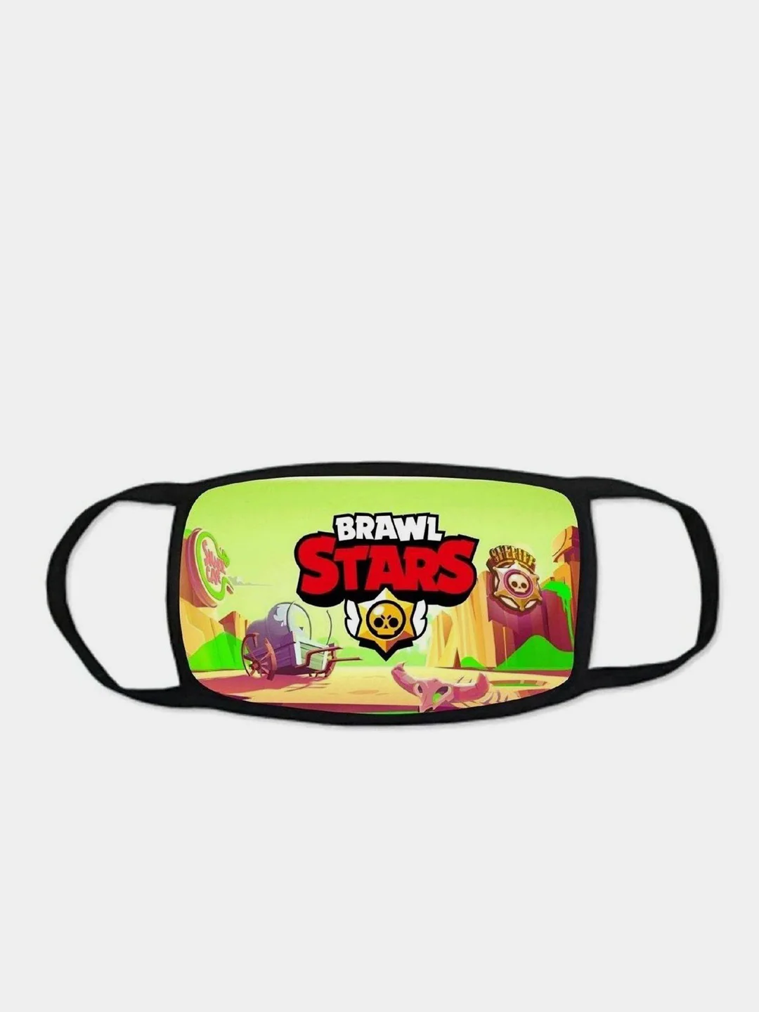 Хаки стильная многоразовая маска BRAWL STARS | 18 видов