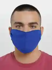 Синий маска тканевая, двуслойная