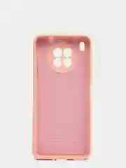 Бежевый чехол Honor 50 lite c защитой камеры и бархатом внутри