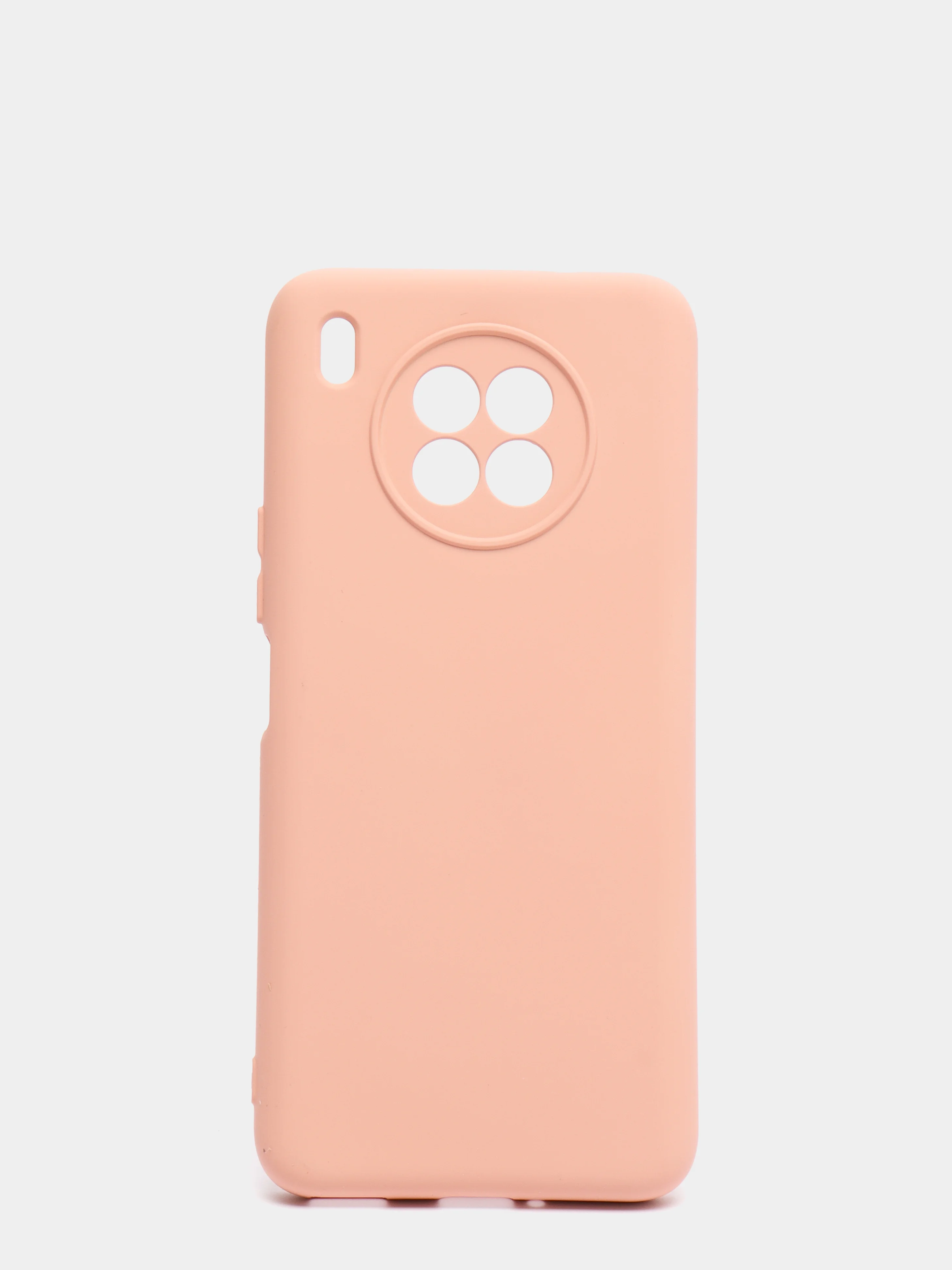 Бежевый чехол Honor 50 lite c защитой камеры и бархатом внутри