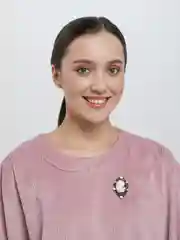 Белый брошь-кулон "Камея в стразах", 5 х 3,5 см