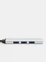 Серебряный usb 3.0 Хаб концентратор USB Type-А на 4 USB/ hub/ 9 см