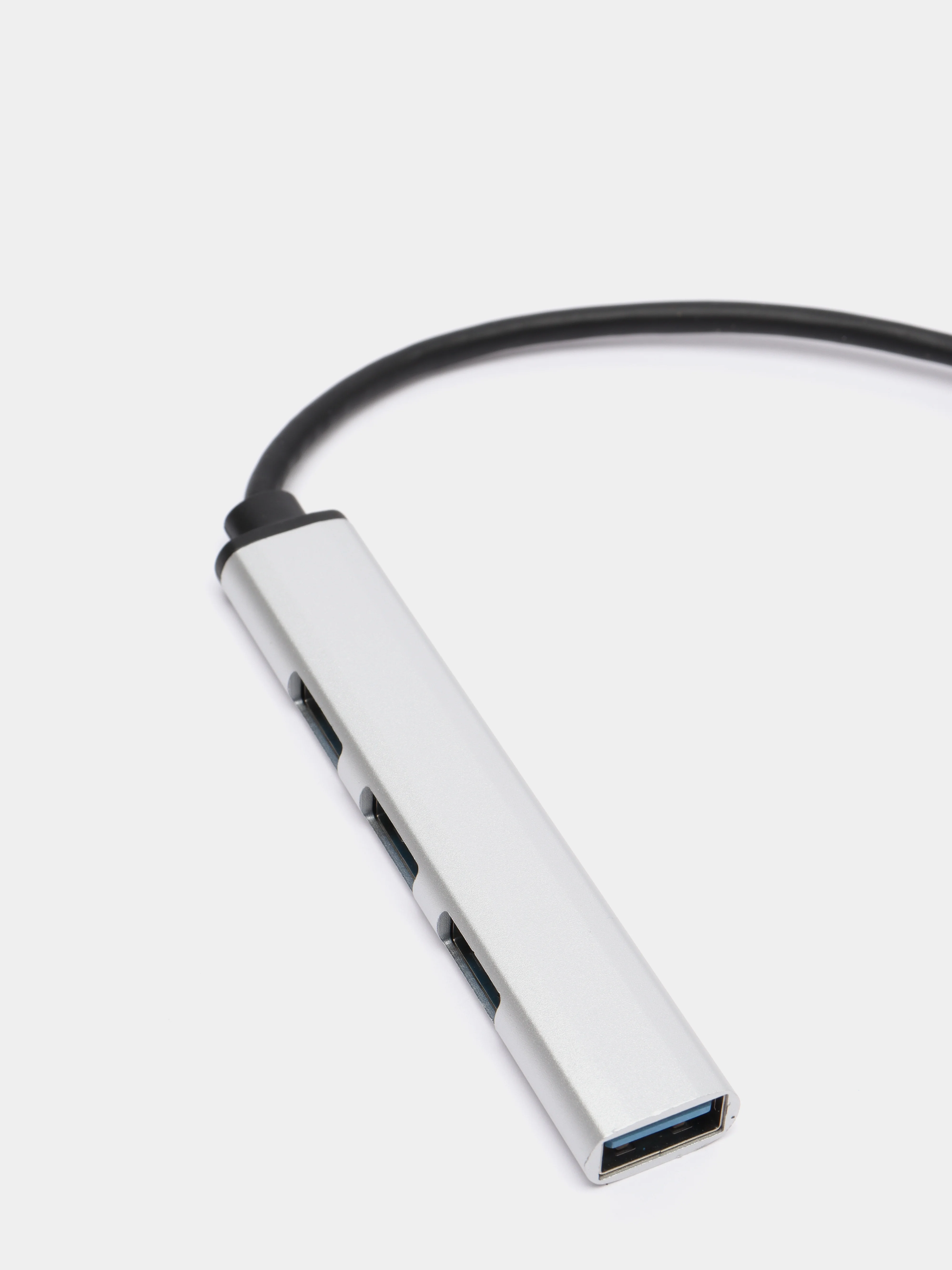 Серебряный usb 3.0 Хаб концентратор USB Type-А на 4 USB/ hub/ 9 см