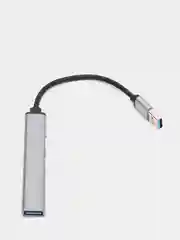 Хром usb 3.0 Хаб концентратор USB Type-А на 4 USB/ hub/ 9 см