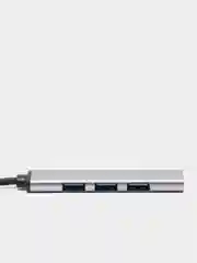 Хром usb 3.0 Хаб концентратор USB Type-А на 4 USB/ hub/ 9 см
