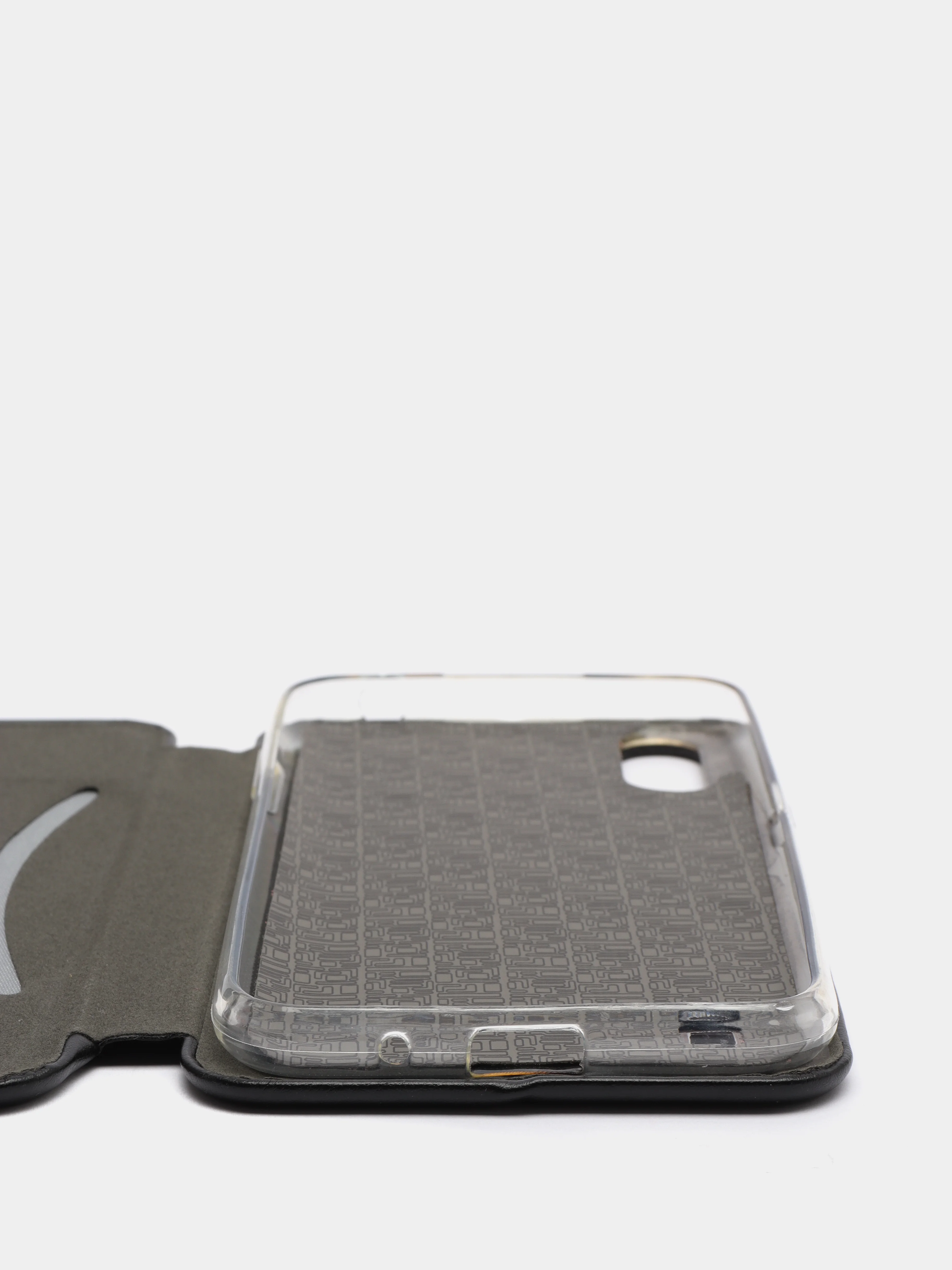 Черный чехол книжка Samsung A01