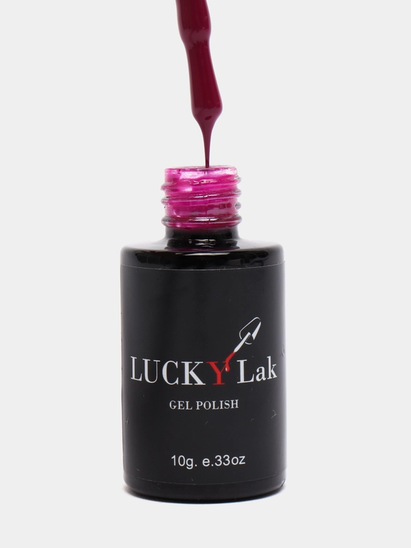 Гель лак для ногтей LuckyLak Edition №44, 10g яркая фуксия лак для маникюра и педикюра