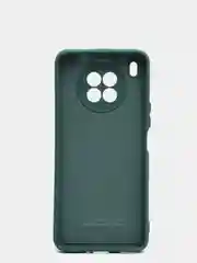 Зеленый чехол Honor 50 lite c защитой камеры и бархатом внутри