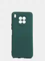 Зеленый чехол Honor 50 lite c защитой камеры и бархатом внутри