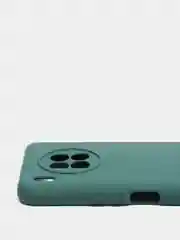 Зеленый чехол Honor 50 lite c защитой камеры и бархатом внутри