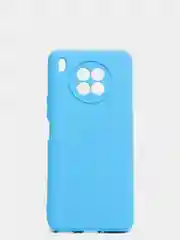 Небесно-голубой чехол Honor 50 lite c защитой камеры и бархатом внутри