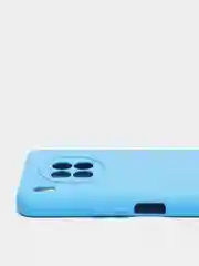 Небесно-голубой чехол Honor 50 lite c защитой камеры и бархатом внутри