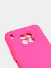 Фуксия чехол Honor 50 lite c защитой камеры и бархатом внутри