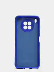 Синий чехол Honor 50 lite c защитой камеры и бархатом внутри