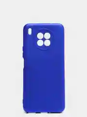 Синий чехол Honor 50 lite c защитой камеры и бархатом внутри