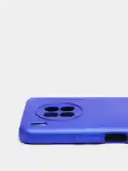Синий чехол Honor 50 lite c защитой камеры и бархатом внутри