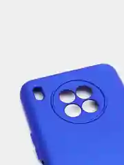 Синий чехол Honor 50 lite c защитой камеры и бархатом внутри