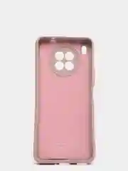 Светло-коричневый чехол Honor 50 lite c защитой камеры и бархатом внутри